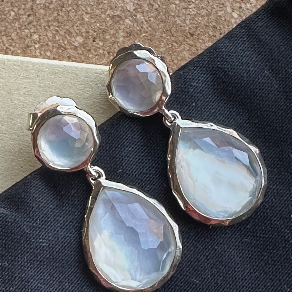 NWOT Ippolita Rock Candy Snowman Mother-of-Pearl Earrings - Picture 13 of 14
